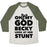 Virgin Teez  Baseball Tee Unisex Tri-Blend Baseball Tee / small / Oatmeal / Moss OH MY GOD BECKY LOOK AT HER STUNT UNISEX TRI-BLEND BASEBALL TEE