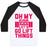 Virgin Teez  Baseball Tee Unisex Classic Baseball Tee / x-small / White/Black OH MY GOD LET'S GO LIFT THINGS UNISEX CLASSIC BASEBALL TEE