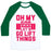 Virgin Teez  Baseball Tee Unisex Classic Baseball Tee / x-small / White/Dark Green OH MY GOD LET'S GO LIFT THINGS UNISEX CLASSIC BASEBALL TEE