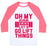 Virgin Teez  Baseball Tee Unisex Classic Baseball Tee / x-small / White/Neon Pink OH MY GOD LET'S GO LIFT THINGS UNISEX CLASSIC BASEBALL TEE