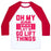 Virgin Teez  Baseball Tee Unisex Classic Baseball Tee / x-small / White/Red OH MY GOD LET'S GO LIFT THINGS UNISEX CLASSIC BASEBALL TEE