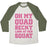 Virgin Teez  Baseball Tee Unisex Tri-Blend Baseball Tee / small / Oatmeal / Moss OH MY QUAD BECKY LOOK AT HER SQUAT UNISEX TRI-BLEND BASEBALL TEE