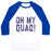 Virgin Teez  Baseball Tee Unisex Classic Baseball Tee / x-small / White/Blue OH MY QUAD UNISEX CLASSIC BASEBALL TEE