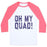 Virgin Teez  Baseball Tee Unisex Classic Baseball Tee / x-small / White/Neon Pink OH MY QUAD UNISEX CLASSIC BASEBALL TEE