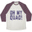 Virgin Teez  Baseball Tee Unisex Tri-Blend Baseball Tee / small / Oatmeal / Maroon OH MY QUAD UNISEX TRI-BLEND BASEBALL TEE