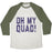 Virgin Teez  Baseball Tee Unisex Tri-Blend Baseball Tee / small / Oatmeal / Moss OH MY QUAD UNISEX TRI-BLEND BASEBALL TEE