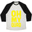 Virgin Teez  Baseball Tee Unisex Tri-Blend Baseball Tee / small / Oatmeal / Black OH MY QUAD UNISEX TRI-BLEND BASEBALL TEE
