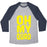 Virgin Teez  Baseball Tee Unisex Tri-Blend Baseball Tee / small / Athletic Gray / Navy OH MY QUAD UNISEX TRI-BLEND BASEBALL TEE