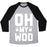 Virgin Teez  Baseball Tee Unisex Tri-Blend Baseball Tee / small / Athletic Gray / Black OH MY WOD UNISEX TRI-BLEND BASEBALL TEE