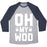 Virgin Teez  Baseball Tee Unisex Tri-Blend Baseball Tee / small / Athletic Gray / Navy OH MY WOD UNISEX TRI-BLEND BASEBALL TEE