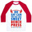 Virgin Teez  Baseball Tee Unisex Classic Baseball Tee / x-small / White/Red OH SAY CAN YOU SEE THIS SWEET BENCH PRESS UNISEX CLASSIC BASEBALL TEE