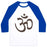 Virgin Teez  Baseball Tee Unisex Classic Baseball Tee / x-small / White/Blue OHM UNISEX CLASSIC BASEBALL TEE
