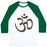 Virgin Teez  Baseball Tee Unisex Classic Baseball Tee / x-small / White/Dark Green OHM UNISEX CLASSIC BASEBALL TEE
