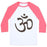 Virgin Teez  Baseball Tee Unisex Classic Baseball Tee / x-small / White/Neon Pink OHM UNISEX CLASSIC BASEBALL TEE