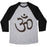Virgin Teez  Baseball Tee Unisex Tri-Blend Baseball Tee / small / Athletic Gray / Black OHM UNISEX TRI-BLEND BASEBALL TEE