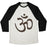 Virgin Teez  Baseball Tee Unisex Tri-Blend Baseball Tee / small / Oatmeal / Black OHM UNISEX TRI-BLEND BASEBALL TEE