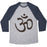 Virgin Teez  Baseball Tee Unisex Tri-Blend Baseball Tee / small / Athletic Gray / Navy OHM UNISEX TRI-BLEND BASEBALL TEE