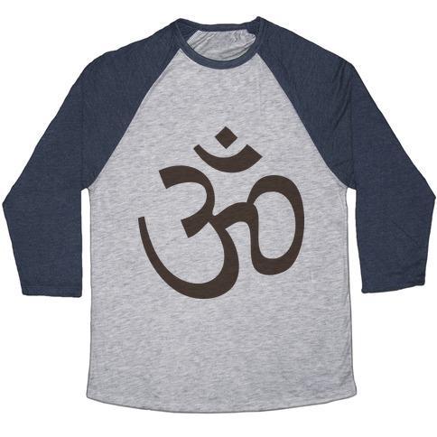 Virgin Teez  Baseball Tee Unisex Tri-Blend Baseball Tee / small / Athletic Gray / Navy OHM UNISEX TRI-BLEND BASEBALL TEE