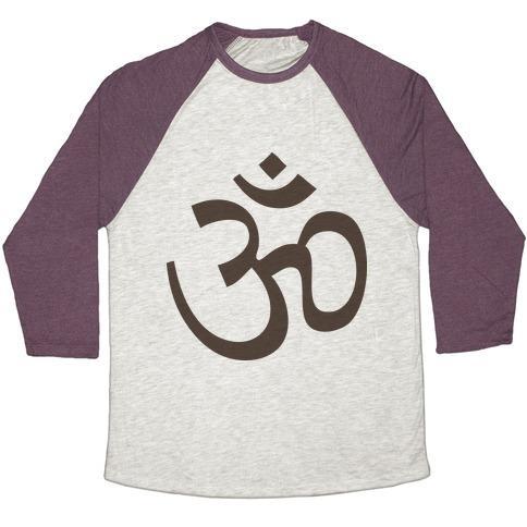 Virgin Teez  Baseball Tee Unisex Tri-Blend Baseball Tee / small / Oatmeal / Maroon OHM UNISEX TRI-BLEND BASEBALL TEE