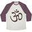 Virgin Teez  Baseball Tee Unisex Tri-Blend Baseball Tee / small / Oatmeal / Maroon OHM UNISEX TRI-BLEND BASEBALL TEE