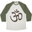 Virgin Teez  Baseball Tee Unisex Tri-Blend Baseball Tee / small / Oatmeal / Moss OHM UNISEX TRI-BLEND BASEBALL TEE
