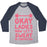 Virgin Teez  Baseball Tee Unisex Tri-Blend Baseball Tee / small / Athletic Gray / Navy OKAY LADIES NOW LET'S SWEAT IN FORMATION UNISEX TRI-BLEND BASEBALL TEE