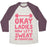 Virgin Teez  Baseball Tee Unisex Tri-Blend Baseball Tee / small / Oatmeal / Maroon OKAY LADIES NOW LET'S SWEAT IN FORMATION UNISEX TRI-BLEND BASEBALL TEE