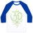 Virgin Teez  Baseball Tee Unisex Classic Baseball Tee / x-small / White/Blue OM AND EYE UNISEX CLASSIC BASEBALL TEE