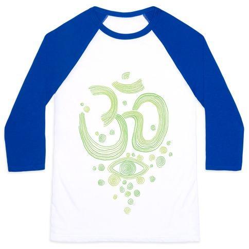 Virgin Teez  Baseball Tee Unisex Classic Baseball Tee / x-small / White/Blue OM AND EYE UNISEX CLASSIC BASEBALL TEE