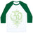 Virgin Teez  Baseball Tee Unisex Classic Baseball Tee / x-small / White/Dark Green OM AND EYE UNISEX CLASSIC BASEBALL TEE