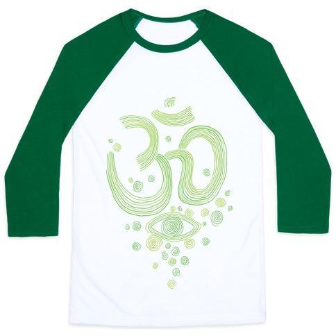 Virgin Teez  Baseball Tee Unisex Classic Baseball Tee / x-small / White/Dark Green OM AND EYE UNISEX CLASSIC BASEBALL TEE