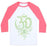 Virgin Teez  Baseball Tee Unisex Classic Baseball Tee / x-small / White/Neon Pink OM AND EYE UNISEX CLASSIC BASEBALL TEE