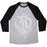 Virgin Teez  Baseball Tee Unisex Tri-Blend Baseball Tee / small / Athletic Gray / Black OM AND EYE UNISEX TRI-BLEND BASEBALL TEE