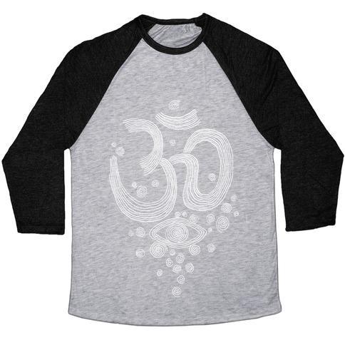 Virgin Teez  Baseball Tee Unisex Tri-Blend Baseball Tee / small / Athletic Gray / Black OM AND EYE UNISEX TRI-BLEND BASEBALL TEE