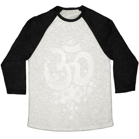 Virgin Teez  Baseball Tee Unisex Tri-Blend Baseball Tee / small / Oatmeal / Black OM AND EYE UNISEX TRI-BLEND BASEBALL TEE