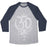Virgin Teez  Baseball Tee Unisex Tri-Blend Baseball Tee / small / Athletic Gray / Navy OM AND EYE UNISEX TRI-BLEND BASEBALL TEE