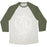 Virgin Teez  Baseball Tee Unisex Tri-Blend Baseball Tee / small / Oatmeal / Moss OM AND EYE UNISEX TRI-BLEND BASEBALL TEE