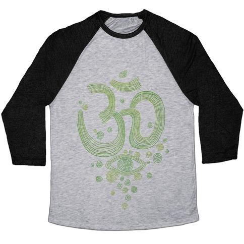 Virgin Teez  Baseball Tee Unisex Tri-Blend Baseball Tee / small / Athletic Gray / Black OM AND EYE UNISEX TRI-BLEND BASEBALL TEE