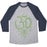 Virgin Teez  Baseball Tee Unisex Tri-Blend Baseball Tee / small / Athletic Gray / Navy OM AND EYE UNISEX TRI-BLEND BASEBALL TEE
