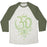 Virgin Teez  Baseball Tee Unisex Tri-Blend Baseball Tee / small / Oatmeal / Moss OM AND EYE UNISEX TRI-BLEND BASEBALL TEE