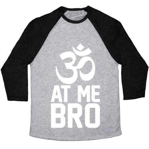 Virgin Teez  Baseball Tee Unisex Tri-Blend Baseball Tee / small / Athletic Gray / Black OM AT ME BRO UNISEX TRI-BLEND BASEBALL TEE