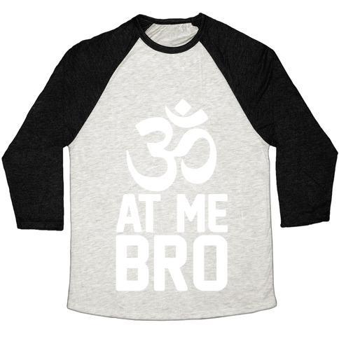 Virgin Teez  Baseball Tee Unisex Tri-Blend Baseball Tee / small / Oatmeal / Black OM AT ME BRO UNISEX TRI-BLEND BASEBALL TEE