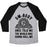 Virgin Teez  Baseball Tee Unisex Tri-Blend Baseball Tee / small / Athletic Gray / Black OM-BODY ONCE TOLD ME THE WORLD WAS GONNA ROLL ME UNISEX TRI-BLEND BASEBALL TEE