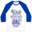 Virgin Teez  Baseball Tee Unisex Classic Baseball Tee / x-small / White/Blue OM GONNA KICK YOUR ASS UNISEX CLASSIC BASEBALL TEE