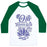 Virgin Teez  Baseball Tee Unisex Classic Baseball Tee / x-small / White/Dark Green OM GONNA KICK YOUR ASS UNISEX CLASSIC BASEBALL TEE