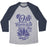Virgin Teez  Baseball Tee Unisex Tri-Blend Baseball Tee / small / Athletic Gray / Navy OM GONNA KICK YOUR ASS UNISEX TRI-BLEND BASEBALL TEE