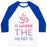 Virgin Teez  Baseball Tee Unisex Classic Baseball Tee / x-small / White/Blue OM IS WHERE THE HEART IS UNISEX CLASSIC BASEBALL TEE