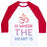 Virgin Teez  Baseball Tee Unisex Classic Baseball Tee / x-small / White/Red OM IS WHERE THE HEART IS UNISEX CLASSIC BASEBALL TEE
