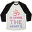 Virgin Teez  Baseball Tee Unisex Tri-Blend Baseball Tee / small / Oatmeal / Black OM IS WHERE THE HEART IS UNISEX TRI-BLEND BASEBALL TEE
