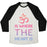 Virgin Teez  Baseball Tee Unisex Tri-Blend Baseball Tee / small / Oatmeal / Black OM IS WHERE THE HEART IS UNISEX TRI-BLEND BASEBALL TEE